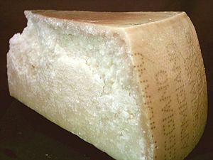 Parmigiano-Reggiano cheese, the true "par...