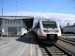 Pendolino Kuopion rautatieasemalla.