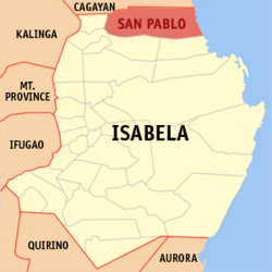 Mapa ning Isabela ampong San Pablo ilage