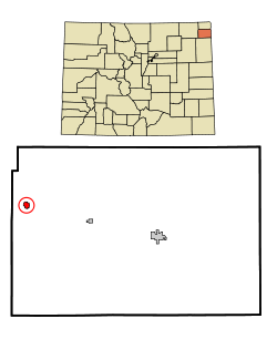 Location in Phillips County and the state of کلرادو