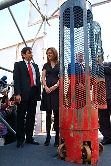 La capsule Fénix 2 à la Plaza de la Constitución.