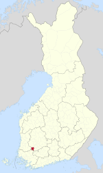 Location o Punkalaidun in Finland