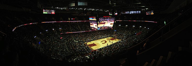 Interior of Quicken Loans Arena in Cleveland, December 2015