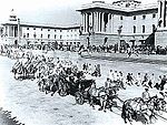 Az első köztársaság napi parádé Újdelhiben 1950-ben