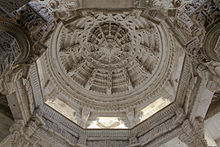 Temple ceiling of Ranakpur Jain Temple, Rajasthan Ranakpur Jain Temple Ceiling detail.jpg