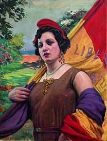 "Republica Espanola", painting by Teodoro Andreu (1931) Republica(B).JPG