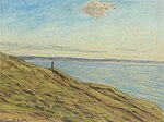 "Sainte-Adresse, vue sur l’estuaire" (1867) pastel de Claude Monet (W P 12)