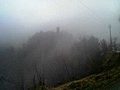 Sant'Anna di Stazzema un jour de brouillard.