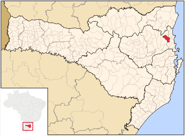 Localização de Ilhota em Santa Catarina