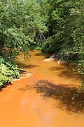 A creek impacted by abandoned mine drainage