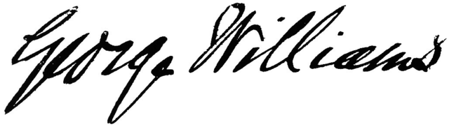signature de George Williams (YMCA)