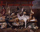 フランス・スナイデルス 『ジビエ肉のテーブル』（17世紀前半）