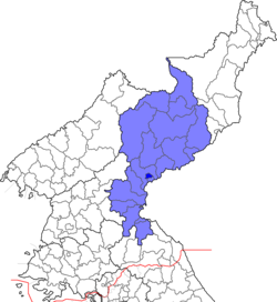 Location of South Hamgyeong Province