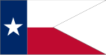 Republiken Texas handelsflagga för kustfart 1839–1845.[2]