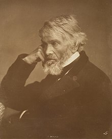 Thomas Carlyle, Scottish essayist, historian and philosopher of the great man theory Thomas Carlyle, 1795 - 1881. Historian and essayist.jpg