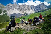 Während einer Veranstaltung des Walserherbsts auf der Alpe Klesenza