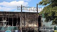 Ruins of the Kristall shopping mall in Lysychansk on 30 June War in Lysychansk (2022-06-30) 02.jpg