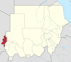 باتی دارفور نقشه اۆستونده یئری