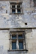 Two mullioned windows on the north facade