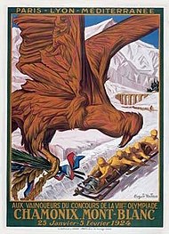 Plakat za prve Zimske olimpijske igre