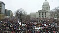 Image 57The 2011 Wisconsin Act 10 led to large protests around the state capitol building in Madison. (from Wisconsin)