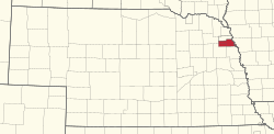 Location of the Omaha Reservation in Nebraska