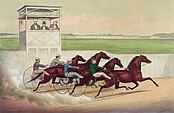 Trotting race at Fleetwood Park Racetrack