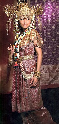 Download this Songket Palembang Aesan Gede Wedding Costume South Sumatra picture