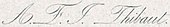 signature d'Anton Friedrich Justus Thibaut