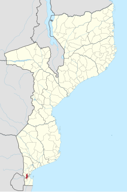 Localização do distrito em Moçambique