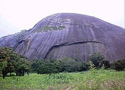 A volcanic plug mountain near Boundiali