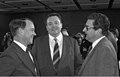 Ernst Albrecht, Holger Börner y Gerhart Baum en la Cancillería Federal de Bonn en 1980.