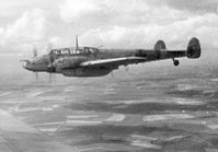Bf 110 built to shoot down heavy Allied bombers by day, but mostly achieved success as a repurposed night fighter with Lichtenstein radar fitted. Bundesarchiv Bild 101I-377-2801-013, Flugzeug Messerschmitt Me 110.jpg