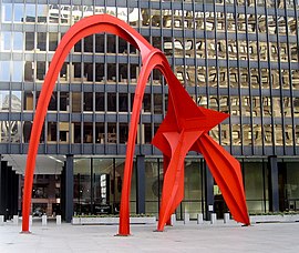 Calder's Flamingo in Chicago's Federal Plaza