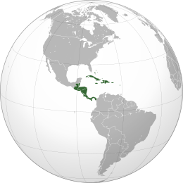 Amérique centrale et Caraïbes (projection orthographique) .svg