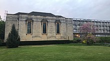 Somerville College Chapel with Vaughan on the right Chapel and Vaughan, Somerville College, Oxford.jpg