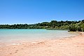 Grand Lac de Clairvaux et sa plage.