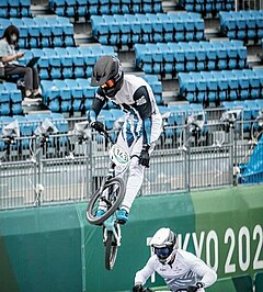 Nicolás Torres beim olympischen BMX-Rennen (2021)