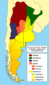 In Argentine Spanish, due to cultural reasons, the Northeastern Argentine dialect, named Guaranitic (green), is heavily influenced by the Paraguayan Spanish.