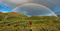 Full featured double rainbow in Wrangell-St. E...