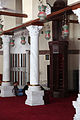 Mihrab (left) and wooden minbar of the mosque