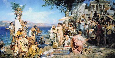 Phryne ved Poseidonia i Eleusis, 1889