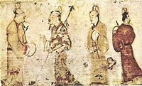 Caballeros en conversación, Dinastía Han oriental.