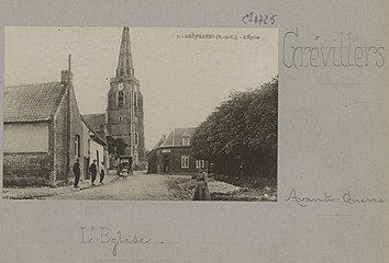 Une vue de l'ancienne église détruite en 1917.