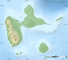 Map showing the location of Taman Nasional Guadeloupe