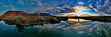 The Guffy Bridge, located south of Melba, Idaho, is the only double Parker-Through-Truss railroad bridge in Idaho. Almost demolished in 1970 it was converted into a walking bridge and opened to the public in 1991. It spans the Snake River near Idaho's Celebration Park. Picture is from May, 2022