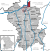 Lage der Gemeinde Gundremmingen im Landkreis Günzburg