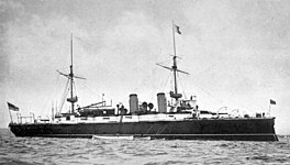 Wczesny brytyjski krążownik pancerny HMS „Orlando” z 1888