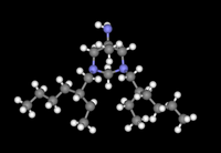 Model molekuly hexetidinu