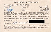 Polio vaccine Wikipedia